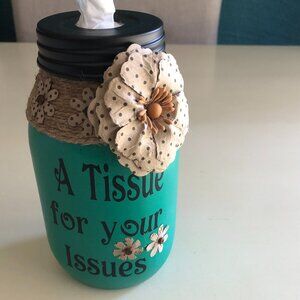 HANDCRAFTED MASON JAR TISSUE DISPENSER